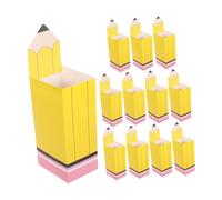TIDTALEO 12pcs Candy Box Decoration Filled Pastel Themed Classroom Student Back to School Party Candy Holder for Tags Welcome Boxes Shape Teacher Sweet Greeting Holders Yellow Paper