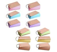 TIDTALEO 12pcs Colored Word Study Cards with Metal Rings, Lightweight Flashcards for Revision and Word Retention, for Study Sessions and Classroom Use