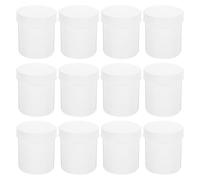 TIDTALEO 12pcs Mini Pill Organizer 100ml Plastic Pill Storage Canister with Wide Mouth Screw Cap and Gasket for Travel and Bedside Use Keeps Medication Organized
