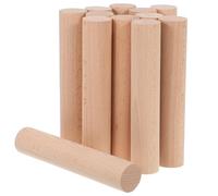 TIDTALEO 12pcs Round Wooden Stick Dowels Hardwood Unfinished Wood Smooth Finish Versatile Use Rustic Style Beige for Making Macrame and Craft Making
