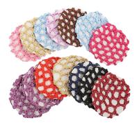 TIDTALEO 14pcs Invisible Crochet Hair Nets for Women Ballet Dance Nurse Flight Attendant Hair Bun Cover Net Mixed Colors Snood Accessories Random Color Assorted style