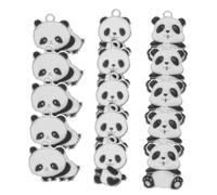 TIDTALEO 15Pcs Handmade Panda Charms Alloy Pendants for Jewelry Making DIY Bracelet Keychain Ornaments Multi-color Animal Charms for Crafting Supplies