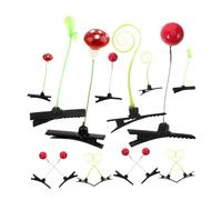 TIDTALEO 16pcs Small Plant Hair Clips for Hairpins Cute Green Gradient Leaf Red Fruit Style Accessories for Everyday Wear and Birthday