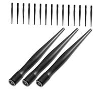 TIDTALEO 18pcs Black Plastic Pen Holder for Calligraphy and Comic Drawing Lightweight Comfortable Grip Compatible with Various Nibs for Studio School and Home Art Use