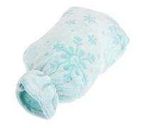 TIDTALEO 1l Hot Water Bag Cover in Green Lint Material, Removable and Insulating Soft Sleeve for Comfortable Hand Warmer, Decorative Design Suitable for Cold Therapy and Winter Use