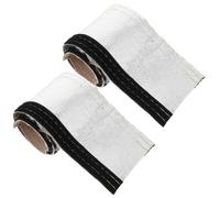 TIDTALEO 2 Rolls Fiberglass Heat Shield Sleeve with Hook and Loop Design for Engine Bay and Automotive Applications, 60x10.6cm Silver Heat Insulation Wrap for Hoses and Plastic Parts, Quick