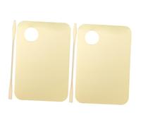 TIDTALEO 2 Set Acrylic Makeup Palette with Spatula Professional Cosmetic Foundation Blending Tray for Liquid Foundation Eyeshadow Nail Polish Mixing Portable Beauty Artist Tool