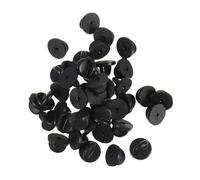 TIDTALEO 200pcs Black Plastic Butterfly Clutch Back Pins Brooch Backs Keepers Lapel Badge Holder Replacement for Uniform Tie Tacks Jewelry Making Craft Supplies