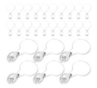 TIDTALEO 200pcs Clear Plastic Necklace Pendant Bails Small Round Jewelry Findings for Earrings Making and DIY Crafts Flat Pad Connectors for Bracelets and Charms