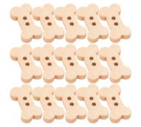 TIDTALEO 200pcs Wooden Bone Shape Buttons with 2-Hole Flatback Design, Easy to Sew Decorative Fasteners for Shoes and Clothes, for Scrapbooking and Holiday Craft Projects