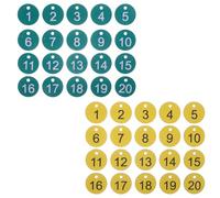 TIDTALEO 20pcs Beehive Numbered Tags Hanging Identification Markers Beekeeping Box Labels for Hive Classification and Long-Term Use Random Color