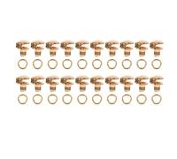 TIDTALEO 20pcs Brass Shoe Lace Hooks Boot Lace Buckles Easy to Install Sturdy Brass Material for Shoe Repair Suitable for Walking Boots and Outdoor Activities