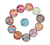 TIDTALEO 20pcs Glass Fridge Patch Stickers for Refrigerator and Phone Case, Chinese Style Creative Design, Won't Scratch Surface, Uneasy to Fall, for DIY Decoration at Home Color