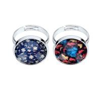 TIDTALEO 20pcs Glass Snaps DIY Jewelry Material Ethnic Style Round Circular Hemisphere Shape Premium Glass Mixed Style Colorful 10mm Size for Home Decoration and Jewelry Crafts Random