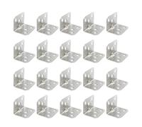 TIDTALEO 20pcs L Shaped Corner Brace Shelf Brackets Heavy Duty Iron Right Angle Brackets for Wall Hanging Support Suitable for Clothes Hanger and Shoe Rack