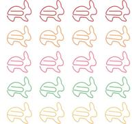 TIDTALEO 20pcs Silver Metal Rabbit Paper Clips Creative Fun Shaped Paper Pins to Organize and Sign Photos for Office and School Supplies Random Color