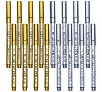 TIDTALEO 20pcs Silver Metallic Marker Pens with Fine Precision Tip for Smooth Writing, Stylish Plastic Permanent Markers for Office Use and Scrapbooking Projects