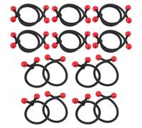 TIDTALEO 20pcs Small Hair Ties for Elastic Ponytail Holders with Good Texture Fabric and Plastic Material, Cute Chic Design for Family Photo Props and Birthday Parties