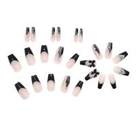 TIDTALEO 24pcs Full Cover Fake Nail Heart False Nail Tip Lightweight Abs Chic Stylish for Party and Designing Your Own at Home