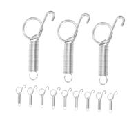TIDTALEO 24pcs Metal Finger Spring Latch Hooks for Pet Cages Wear-resistant Large Cage Door Locks with Sturdy Spring Mechanism Easy One-handed Installation for Rabbits Rodents Hamsters