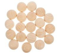 TIDTALEO 24pcs Natural Unfinished Wooden Half Balls Beads for Crafting DIY Art Projects and Decorations, Half Wood Beads for Home and Christmas Ornament Making