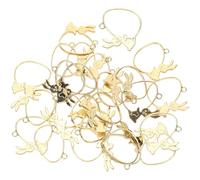 TIDTALEO 25pcs Rabbit Crystal Glue Model DIY Jewelry Accessories Metal Bezels Open Bezel Pendants for Resin Jewelry Making Necklace Pendants