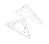 TIDTALEO 2pcs 20cm Aerospace Triangle Ruler Set Square Corner and Drafting Dots, Precision Math Drawing Protractor for Architects, Engineers and Students