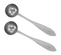TIDTALEO 2pcs 20ml Stainless Steel Coffee Measuring Spoons with Long Handle, Rustless One-piece Construction, Classic Style and High Polish Finish, for Kitchen Use with Creamer and Flour