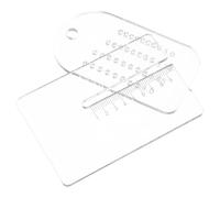 TIDTALEO 2pcs Acrylic Small Hole Punch and Punch Distance Tool for Leathercraft Punching, Precise Positioning and Versatile Measurement Ruler for Artisans Diverse DIY Tasks