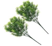 TIDTALEO 2pcs Artificial Plants Greenery Detailed Craftsmanship and Vivid Colour, Plastic Material for Home Decoration and Photo Scenes, Realistic and Beautiful Faux Plant Decor