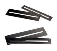TIDTALEO 2pcs Black Metal Fretboard Guards for Guitar and Bass Hard Flexible Fingerboard Protectors for Luthiers Fret Polishing and Filing Tool Scratch Resistant Fingerboard Shield