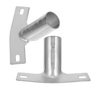 TIDTALEO 2pcs Broom Handle Bracket Replacement Aluminum Pole Adapter with Threaded Tip for Push Broom Dust Mop Extension, Cleaning Tool Repair Kit for Household Sweeping