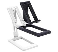 TIDTALEO 2pcs Foldable Cell Phone Holder with Adjustable Angle Design Lightweight Metal and Abs Phone Bracket for Bedroom and Office Use to Free Your Hands