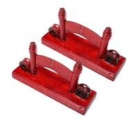 TIDTALEO 2pcs Folding Fan Bracket Set for Storing and Displaying Folding Fans Red Synthetic Material Traditional Ancient Style for Home Or Office Decor