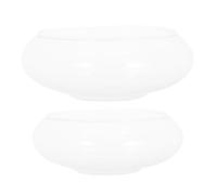 TIDTALEO 2pcs Glass Fish Bowls Hydroponic Plant Pots with Wide Mouth round Shape for Aquatic Plants and Small Aquatic Animals, Stable Design, Elegant and Minimalist Style, for Desktop
