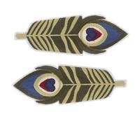 TIDTALEO 2pcs Handmade Embroidered Plume Bookmark for Readers and Collectors, Lightweight Non Slip Polyester Material, Artistic Vintage Style Portable Reading Accessory Suitable for Library