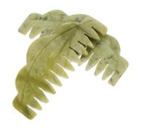 TIDTALEO 2pcs Jade Scalp Massage Combs Lightweight Hairdressing Tools to Headaches, for Home Use, Natural Green Jade Material for Effective Hair Care and Scalp Relaxation