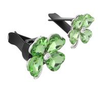 TIDTALEO 2pcs Luxury Crystal Four Leaf Aromatherapy Car Vent Clips Stylish Car Air Freshener Decoration Wide Vehicle Compatibility DIY Mix for Elegant Interior