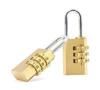 TIDTALEO 2pcs Multi-Purpose Digital Hanging Lock Zinc Alloy Portable Code Padlock for Luggage and Backpack with 3-dial Combination Outdoor