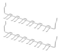 TIDTALEO 2pcs Multi-Purpose Utility Hooks Heavy Duty Iron Pegboard Plier Holders Silver Space-Saving Design Versatile Storage Solution Elegant Simple Design for Garage Storage Organisation