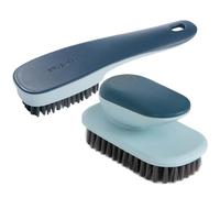 TIDTALEO 2pcs Multipurpose Scrub Cleaning Brush Set for Shoes and Laundry Blue Portable Shoe Washing Brush and Clothing Cleaning for Household Stain Removal