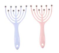 TIDTALEO 2pcs Octopus Head Massager Lightweight Handheld Scalp Massager with Carbon Steel Beads for Head Relief Pink Blue for Women Scalp Care and Relaxation