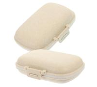 TIDTALEO 2Pcs Portable Pills Organizer Double Layer Pill Case with Eight Compartments for Travel Convenient Travel Vitamin Container Lovely Case for Medication Storage