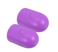 TIDTALEO 2pcs Purple Storage Box Holder with Breathable, Compact Design, Practical Pp Plastic Case for Travel and Daily Care Supply