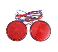 TIDTALEO 2pcs round Red Motorcycle Reflector Tail Light Brake Stop Function, Plastic Material, Easy Installation, Suitable for Atv and Motorcycle, Wide Range of Applications