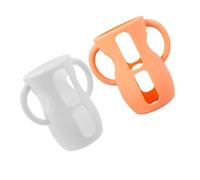 TIDTALEO 2pcs Silicone Feeding Bottle Protective Sleeves with Handles for Bottles Moisture Resistant Covers Easy to Clean and Assemble Accessory