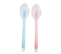 TIDTALEO 2pcs Silicone Pat Massage Boards for Body Care, 40cm Back Massage Stick Set Pink Blue Palm Pats, Home Therapy Tool for Meridian Stimulation and Muscle Relaxation