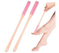 TIDTALEO 2pcs Silicone Toe Cleaning Brushes with Replaceable Heads for Shower Foot Scrubber Long Handle Foot Care Brushes for Toe Gap Exfoliation and Gentle Skin Cleansing