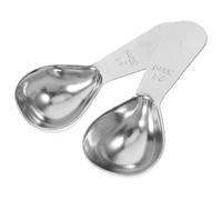 TIDTALEO 2pcs Stainless Steel Coffee Measuring Spoons with Short Handle Design for Coffee Beans and Seasoning, Multifunctional Use for Cooking and Drawer Storage, Silver
