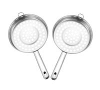 TIDTALEO 2pcs Stainless Steel Flat Bottom Colanders for Pasta and Noodles, Quick Water Drainage Cooking Strainers, Versatile Kitchen Utensils for Boiling Water Tasks and Restaurants